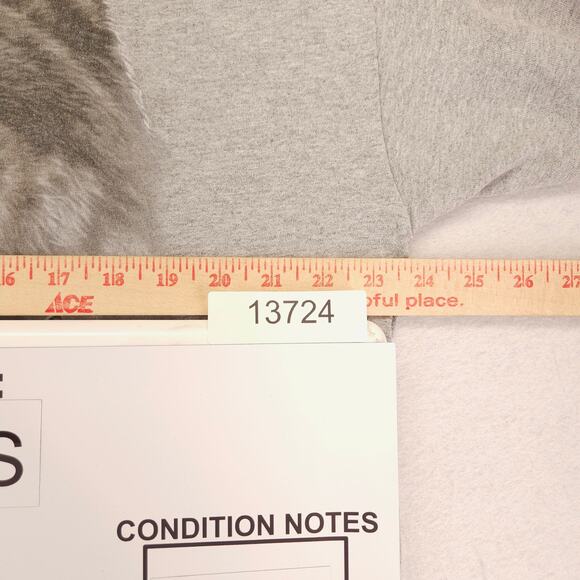 DOM Wolf Close Graphic Short Sleeve T Shirt Mens Size Extra Large XL Gray - Picture 6 of 9